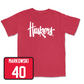 Red Women's Basketball Huskers Tee Large / Alexis Markowski | #40