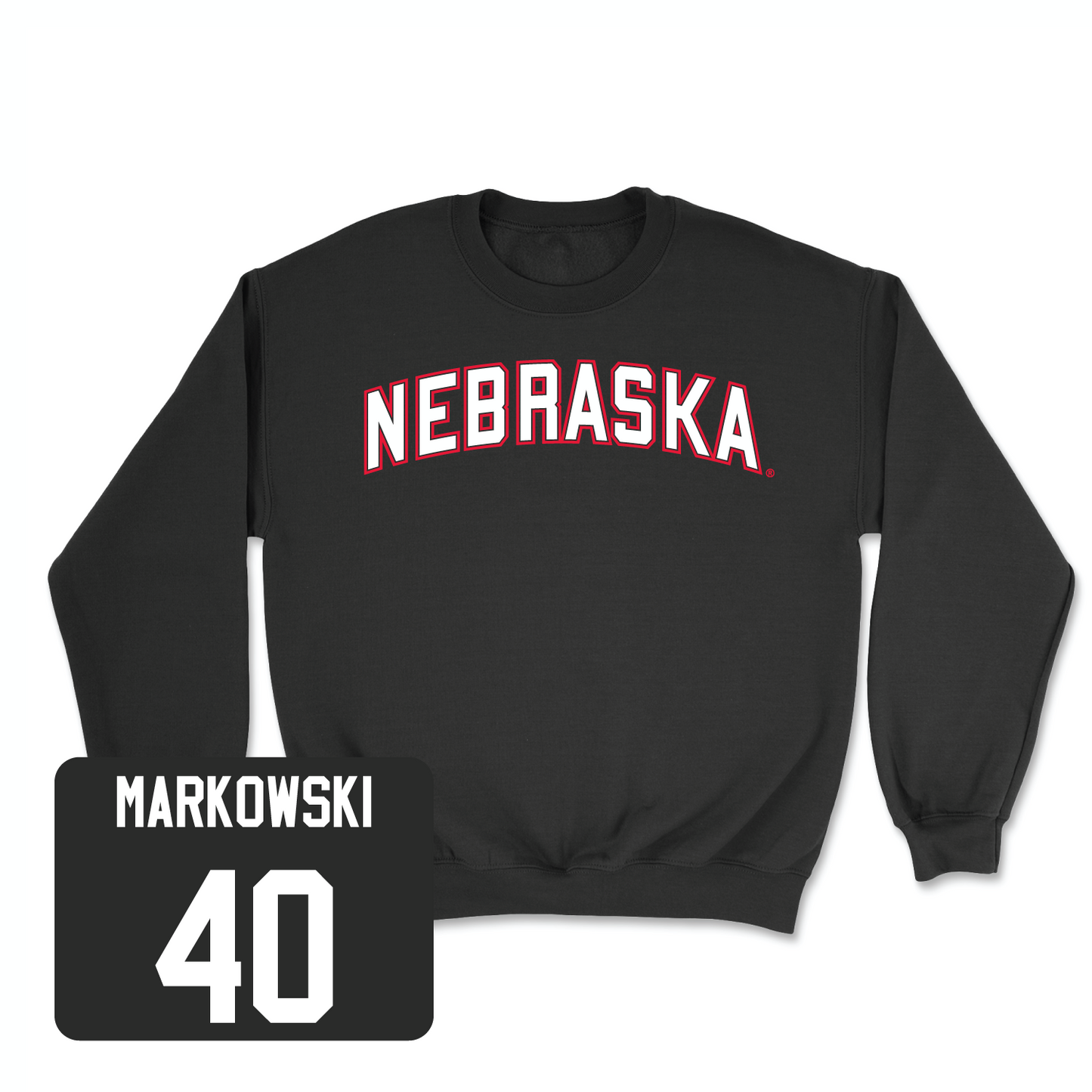Black Women's Basketball Nebraska Crew Small / Alexis Markowski | #40