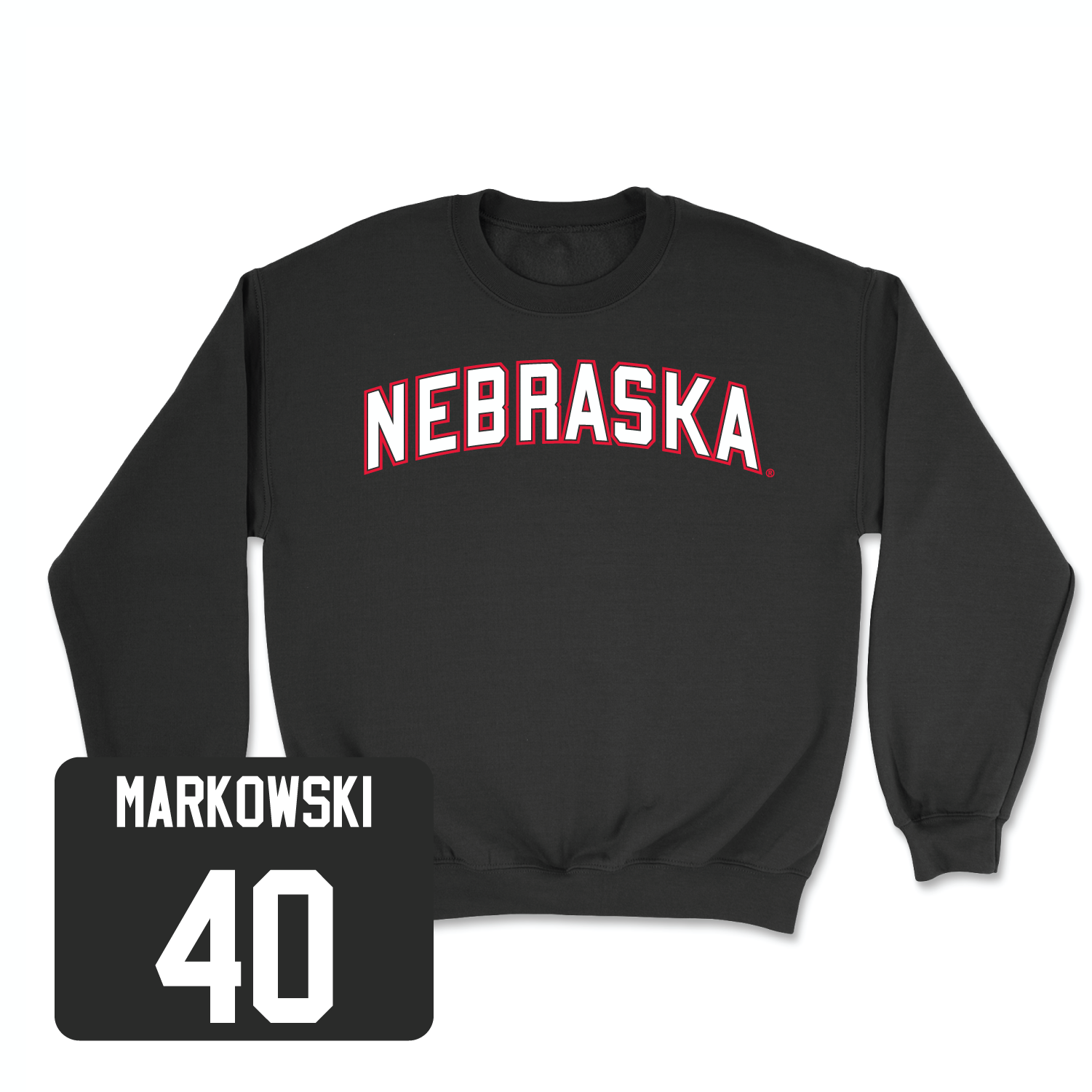 Black Women's Basketball Nebraska Crew Medium / Alexis Markowski | #40