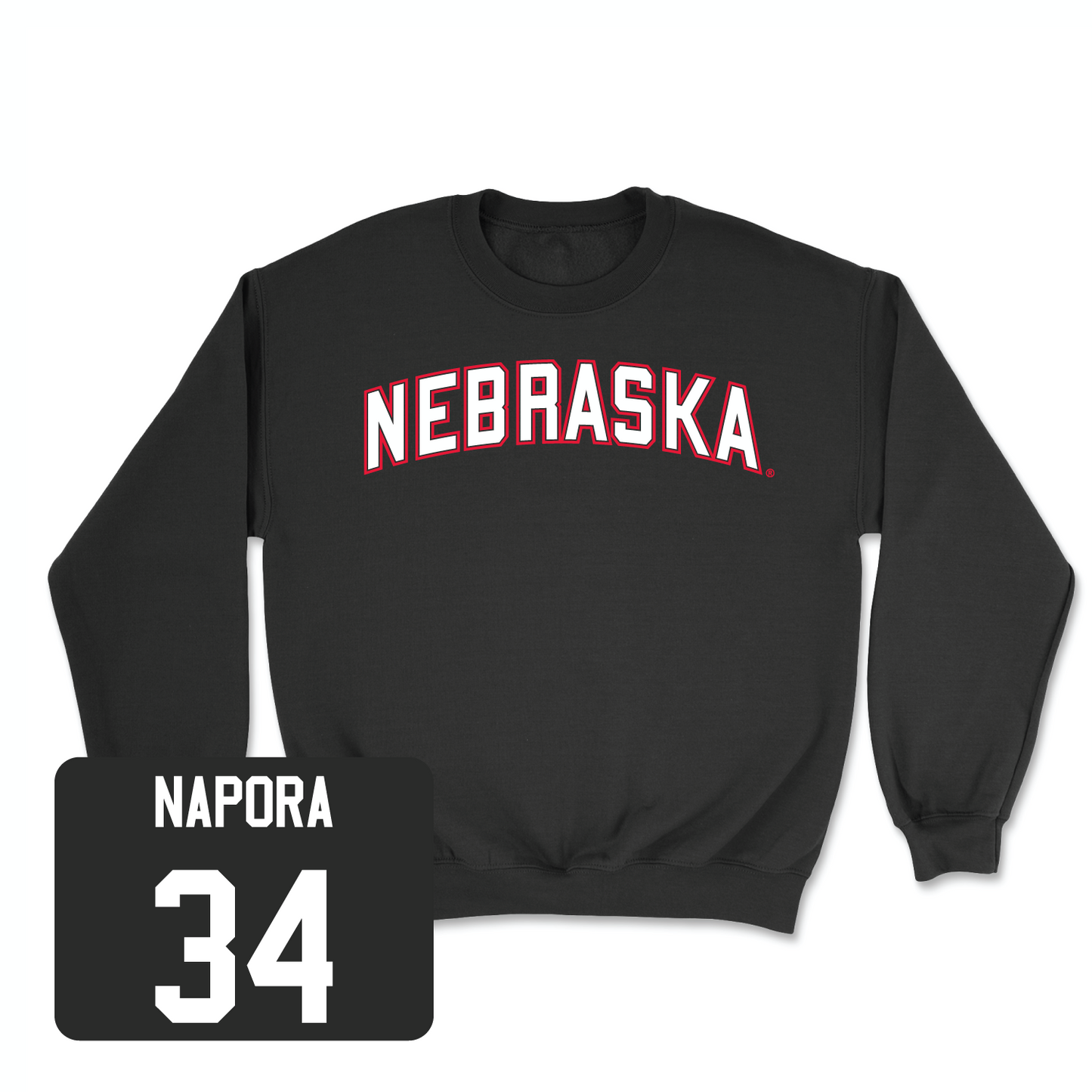 Black Women's Soccer Nebraska Crew 2X-Large / Allison Napora | #34