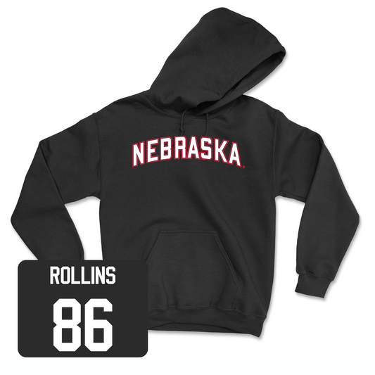 Black Football Nebraska Hoodie Youth Small / Aj Rollins | #86