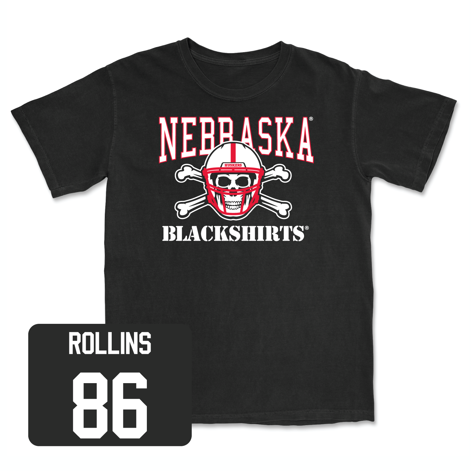 Black Football Blackshirts Tee 2X-Large / Aj Rollins | #86