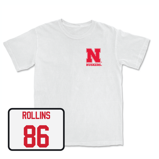 White Football Comfort Colors Tee Youth Small / Aj Rollins | #86