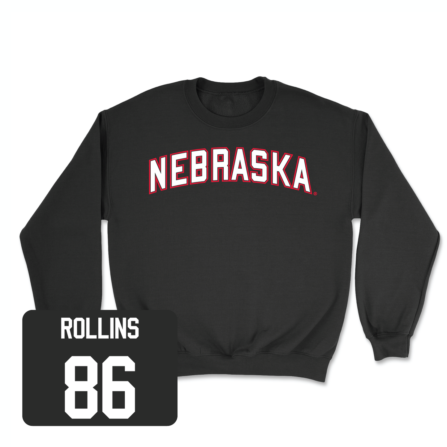 Black Football Nebraska Crew Medium / Aj Rollins | #86