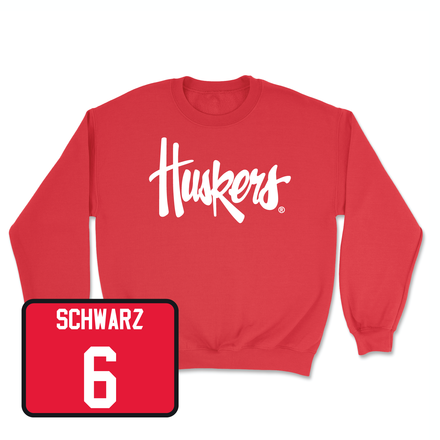 Red Women's Soccer Huskers Crew Youth Large / Abbey Schwarz | #6