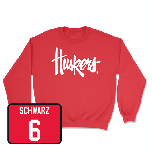Red Women's Soccer Huskers Crew Youth Small / Abbey Schwarz | #6