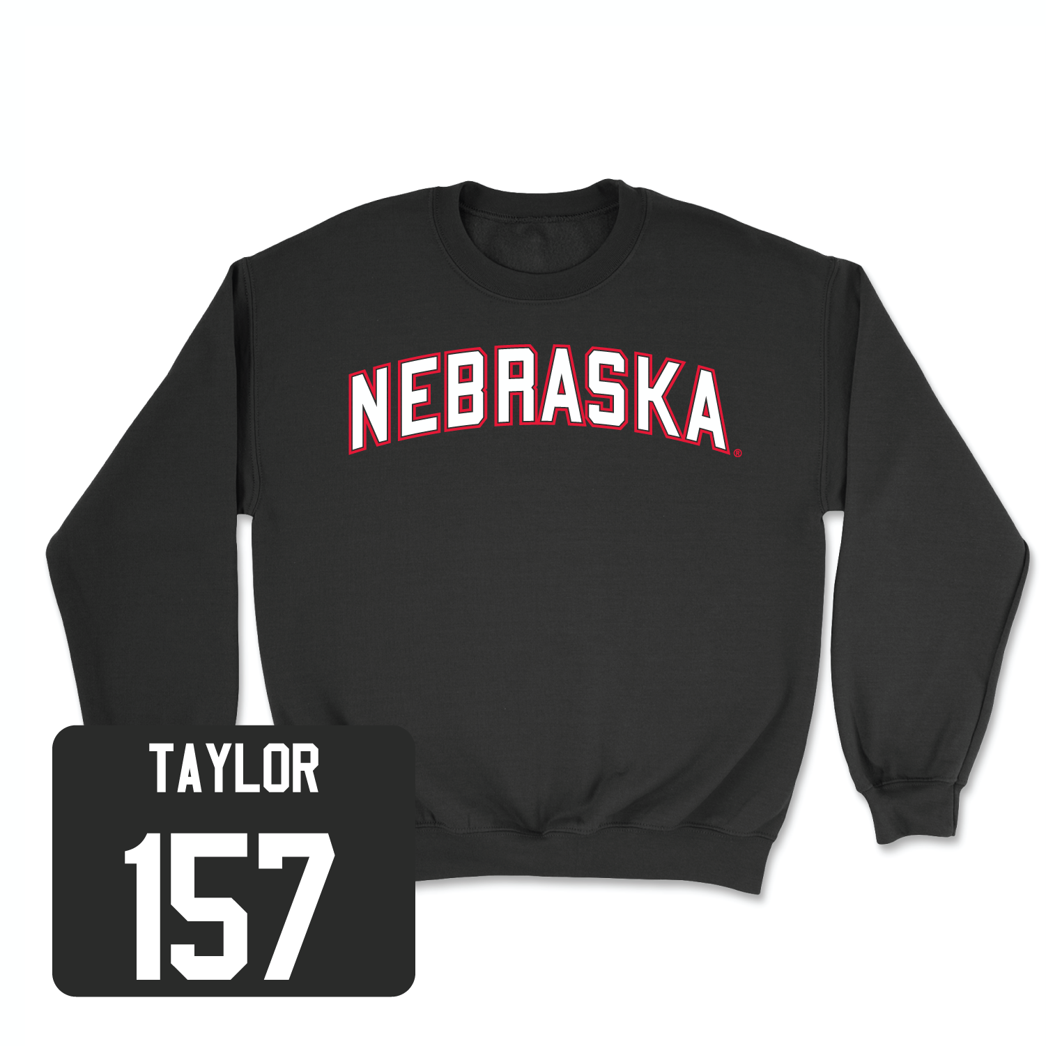 Black Wrestling Nebraska Crew Medium / Antrell Taylor | #157
