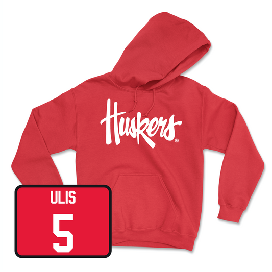 Red Men's Basketball Huskers Hoodie Youth Small / Ahron Ulis | #5