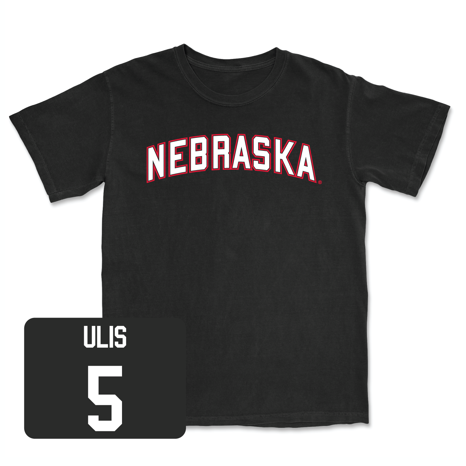 Black Men's Basketball Nebraska Tee 4X-Large / Ahron Ulis | #5