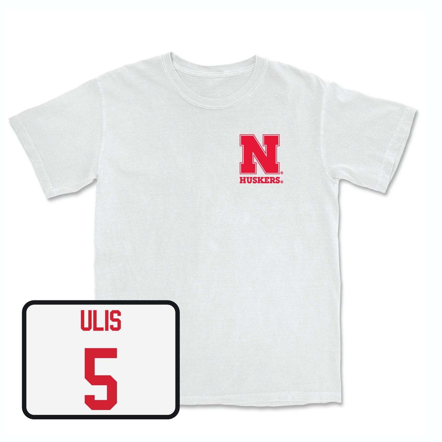 White Men's Basketball Comfort Colors Tee Youth Large / Ahron Ulis | #5