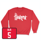 Red Men's Basketball Huskers Crew X-Large / Ahron Ulis | #5