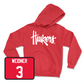 Red Women's Basketball Huskers Hoodie Youth Large / Allison Weidner | #3