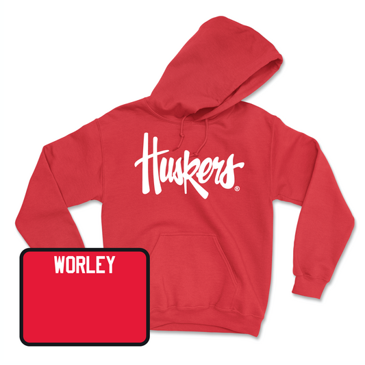 Red Women's Gymnastics Huskers Hoodie Youth Small / Annie Worley