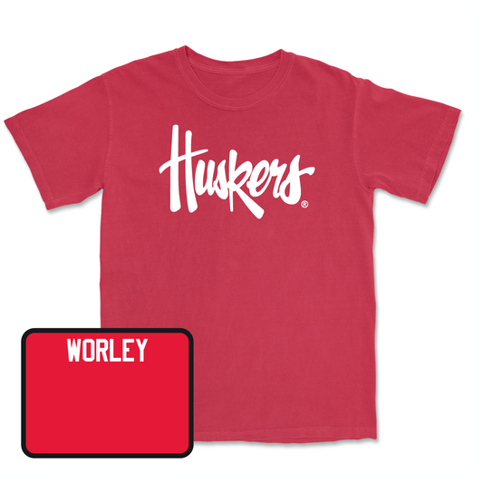 Red Women's Gymnastics Huskers Tee Youth Small / Annie Worley