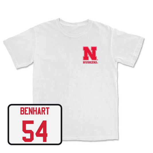 White Football Comfort Colors Tee 6 Youth Small / Bryce Benhart | #54