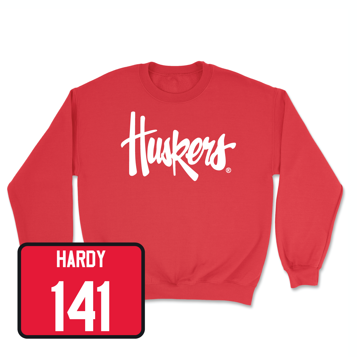 Red Wrestling Huskers Crew X-Large / Brock Hardy | #141