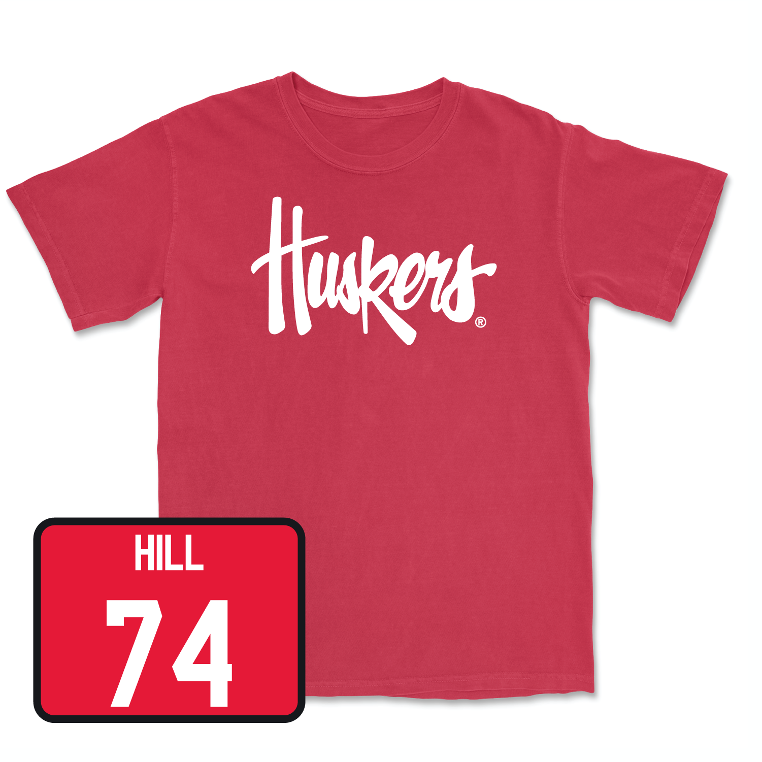 Red Women's Soccer Huskers Tee Small / Briley Hill | #74