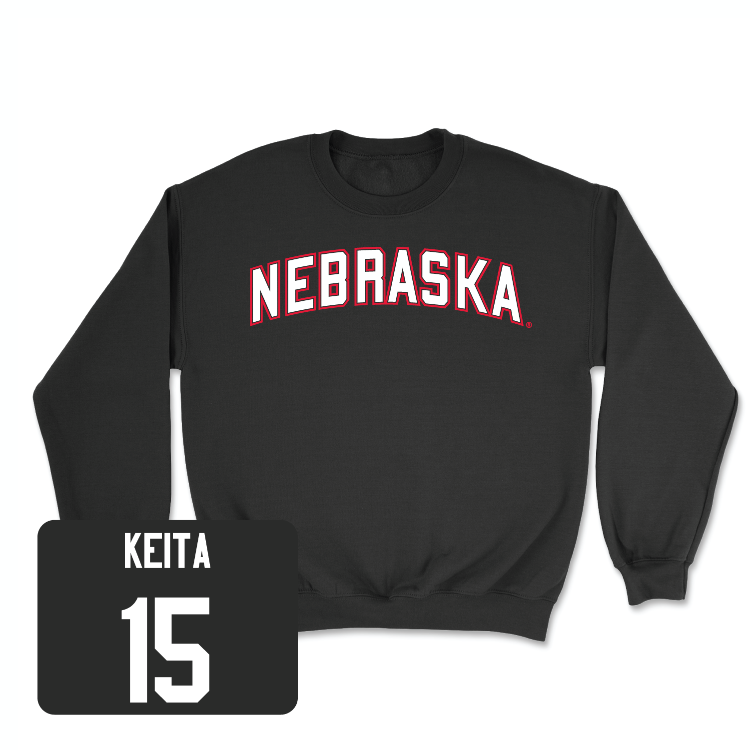 Black Men's Basketball Nebraska Crew Youth Small / Blaise Keita | #15