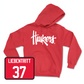 Red Football Huskers Hoodie 10 Large / Barret Liebentritt | #37