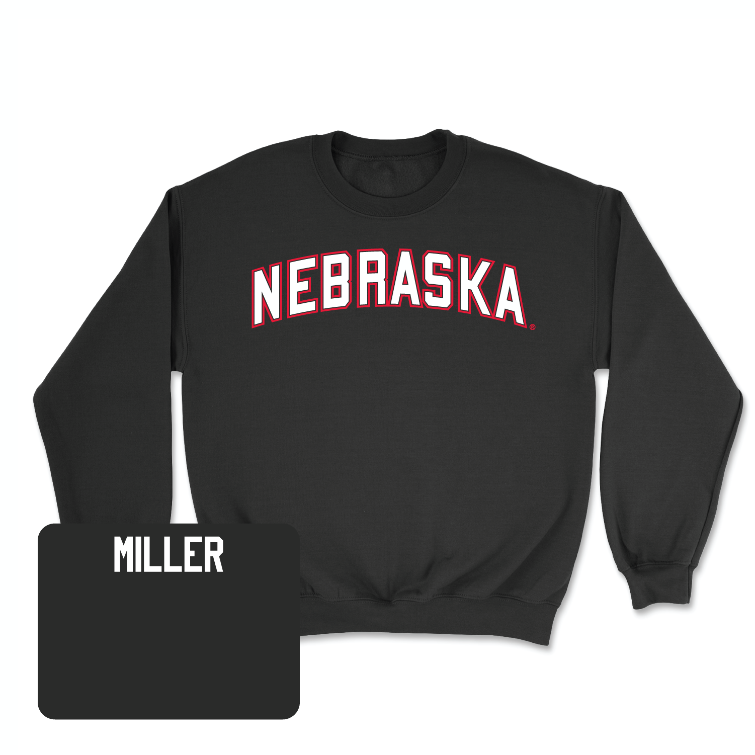 Black Track & Field Nebraska Crew Small / Brooklyn Miller