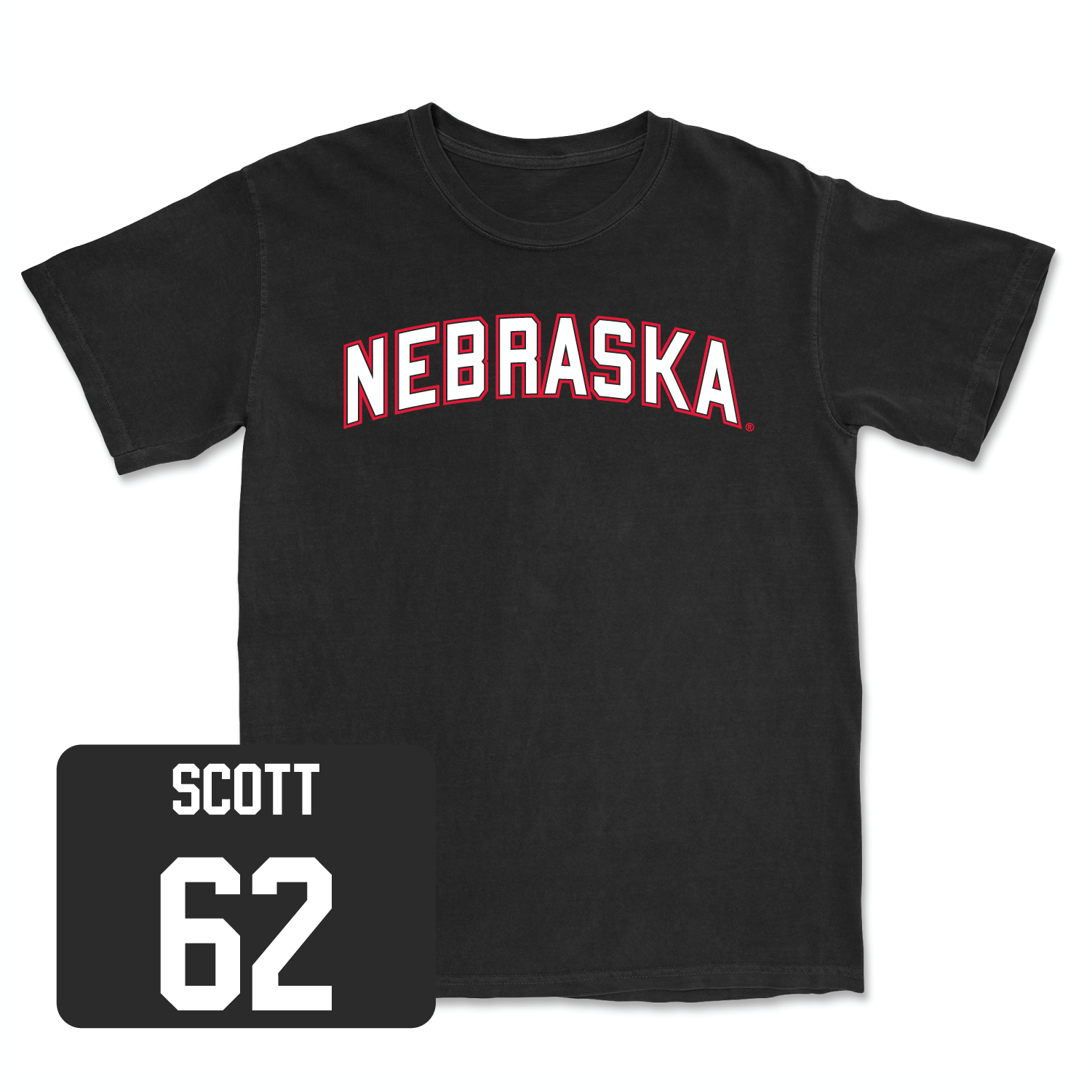 Black Football Nebraska Tee 6 Medium / Ben Scott | #62