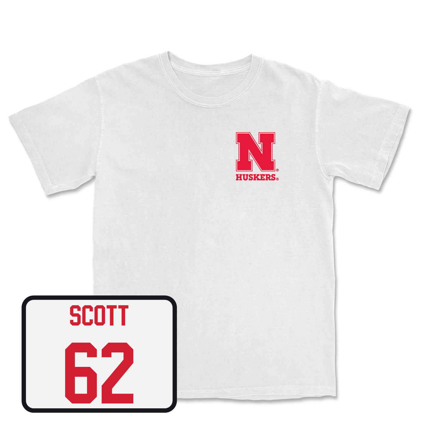 White Football Comfort Colors Tee 6 Youth Large / Ben Scott | #62