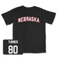 Black Football Nebraska Tee Small / Brice Turner | #80