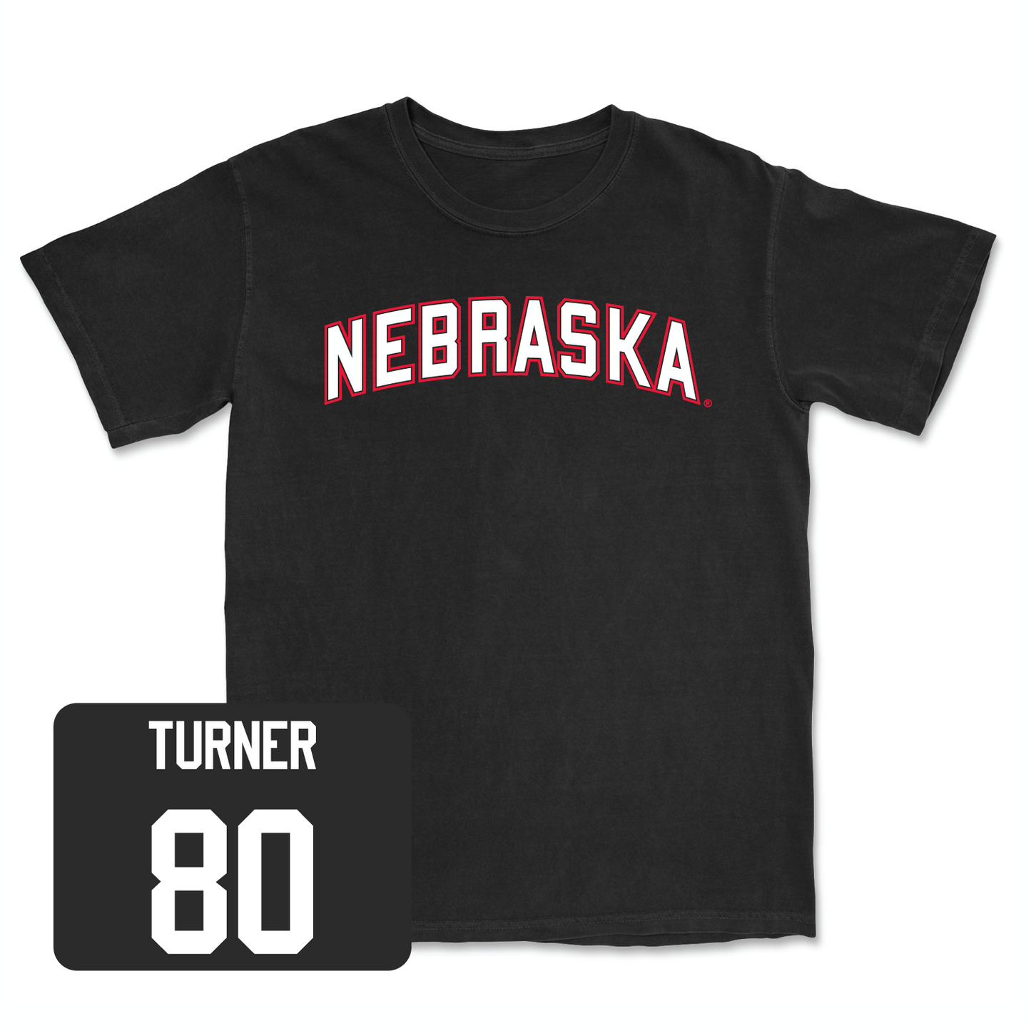 Black Football Nebraska Tee Small / Brice Turner | #80