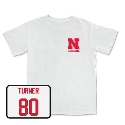 White Football Comfort Colors Tee Youth Small / Brice Turner | #80