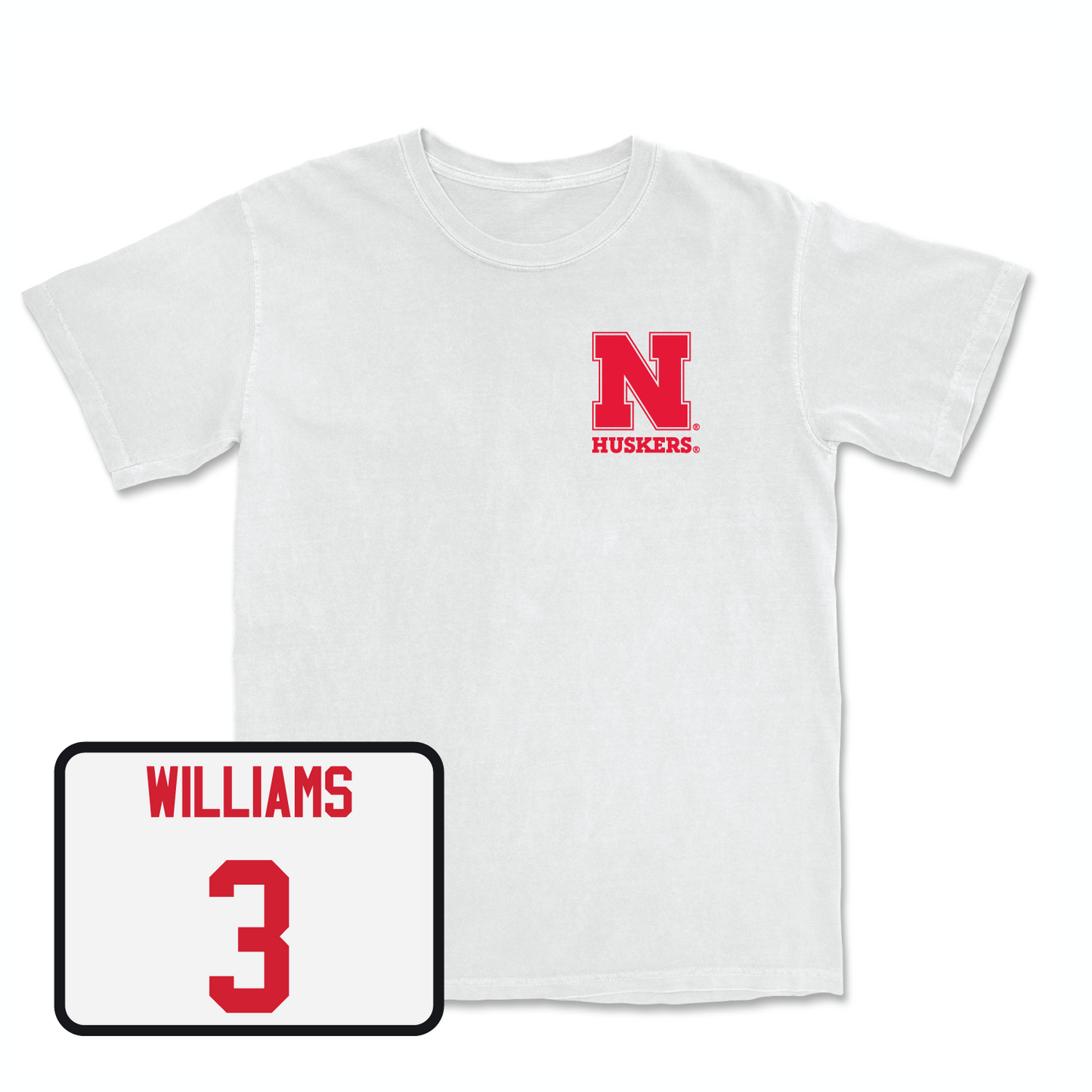 White Men's Basketball Comfort Colors Tee Youth Medium / Brice Williams | #3