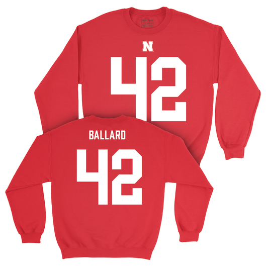 Nebraska Football Red Shirsey Crew - Cole Ballard | #42 Youth Small