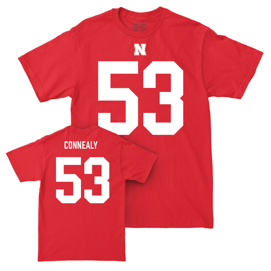 Nebraska Football Red Shirsey Tee - Conor Connealy | #53 Youth Small