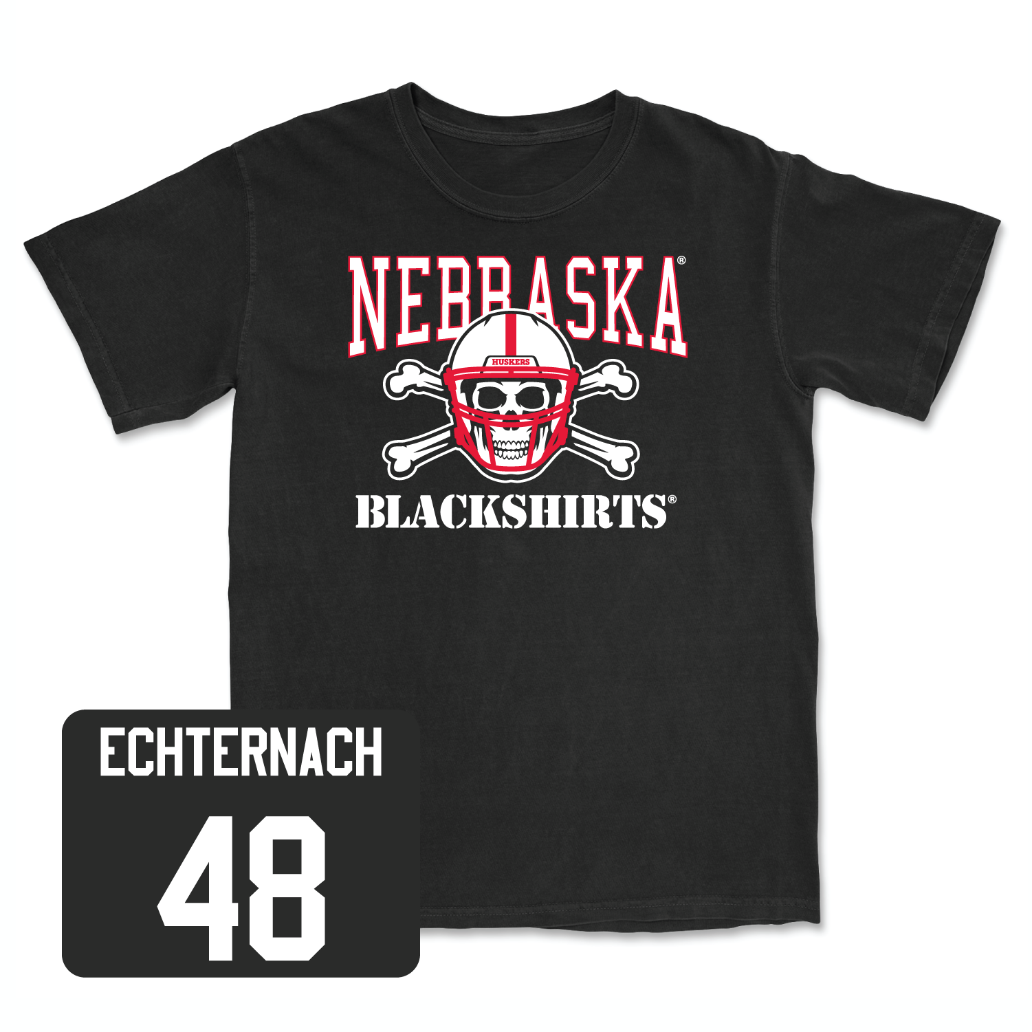 Black Football Blackshirts Tee Large / Cayden Echternach | #48