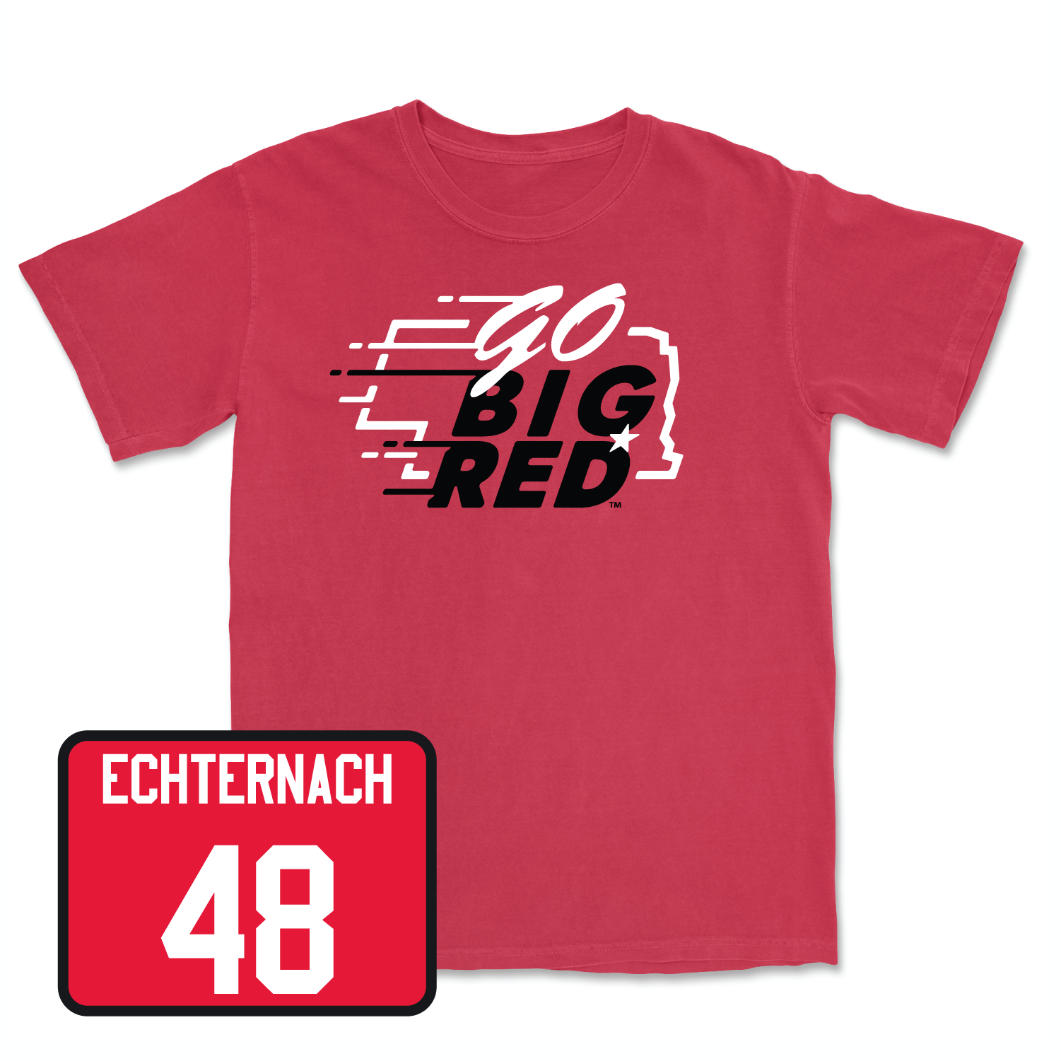 Red Football GBR Tee Youth Large / Cayden Echternach | #48