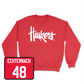 Red Football Huskers Crew Youth Large / Cayden Echternach | #48