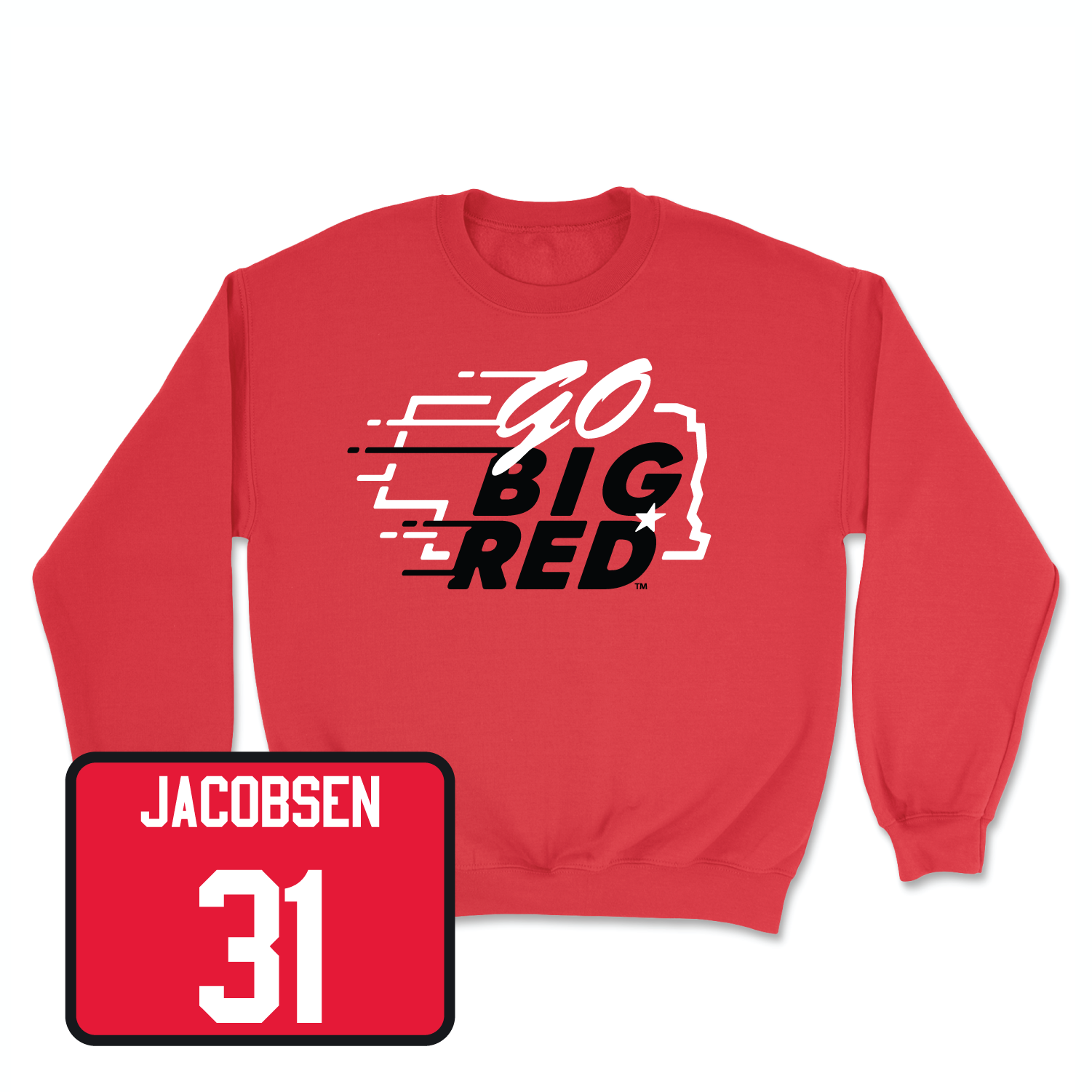 Red Men's Basketball GBR Crew 2X-Large / Cale Jacobsen | #31