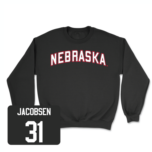 Black Men's Basketball Nebraska Crew Youth Small / Cale Jacobsen | #31