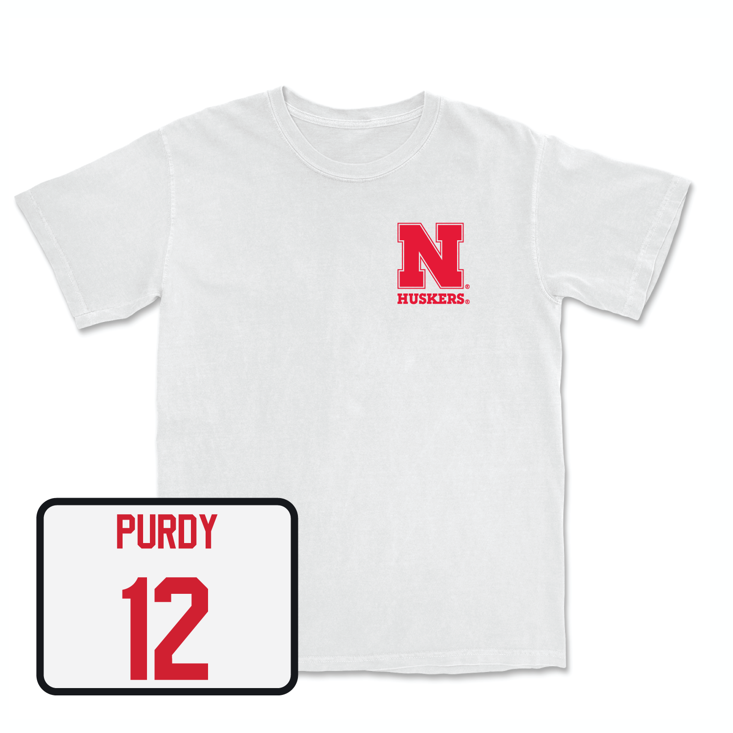 White Football Comfort Colors Tee 2 4X-Large / Chubba Purdy | #12
