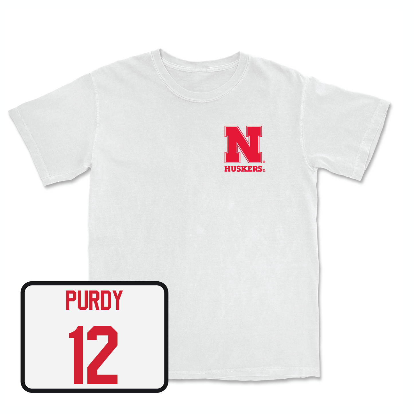 White Football Comfort Colors Tee 2 Youth Large / Chubba Purdy | #12