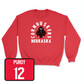 Red Football Cornhuskers Crew 2 2X-Large / Chubba Purdy | #12