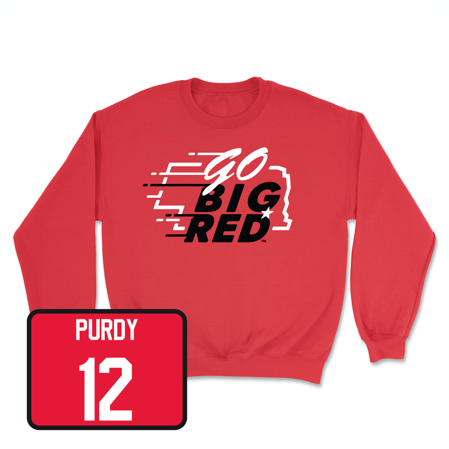 Red Football GBR Crew 2 Youth Small / Chubba Purdy | #12