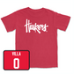 Red Women's Soccer Huskers Tee Youth Large / Cece Villa | #0
