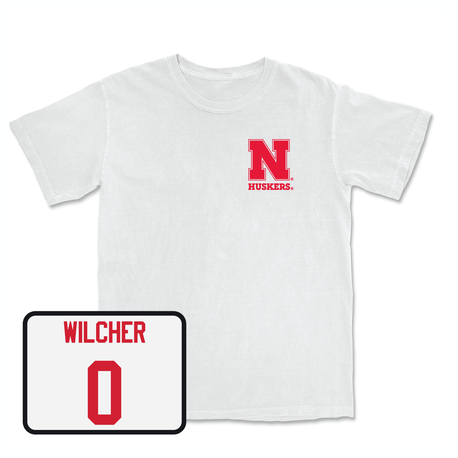 White Men's Basketball Comfort Colors Tee 3X-Large / C.J. Wilcher | #0