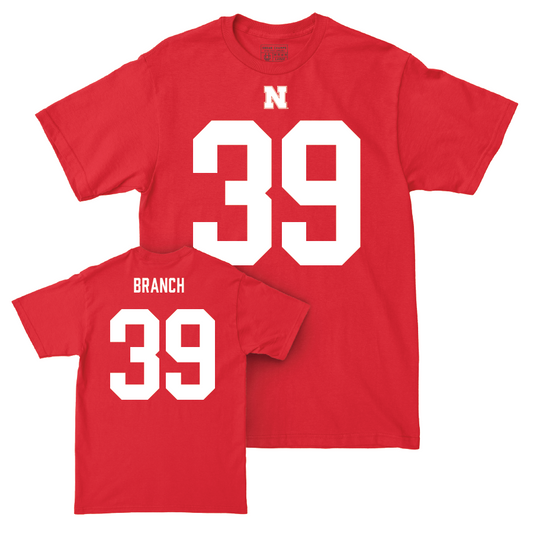 Nebraska Football Red Shirsey Tee - Derek Branch | #39 Youth Small