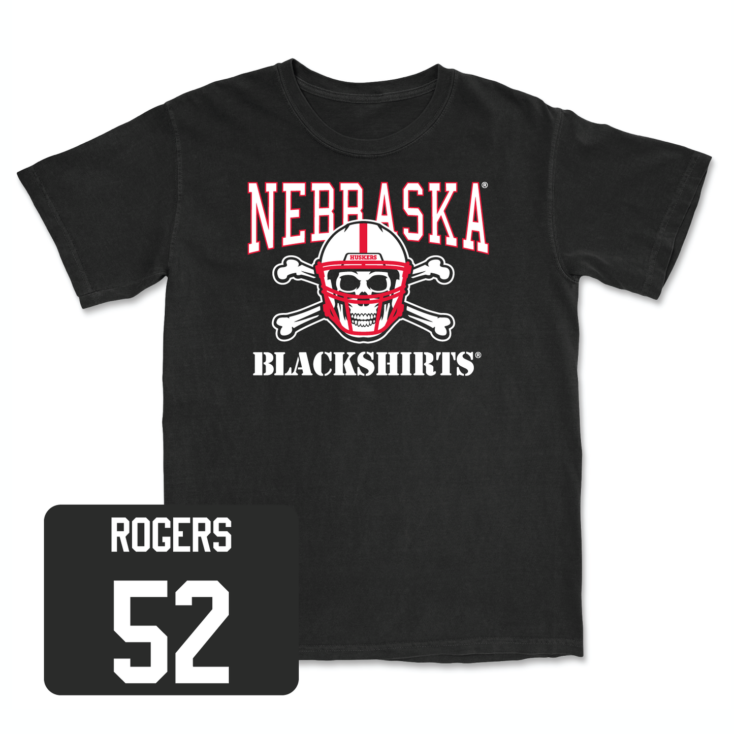 Black Football Blackshirts Tee 4X-Large / Dylan Rogers | #52