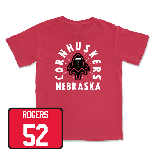 Red Football Cornhuskers Tee Youth Small / Dylan Rogers | #52