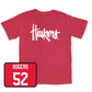Red Football Huskers Tee Small / Dylan Rogers | #52