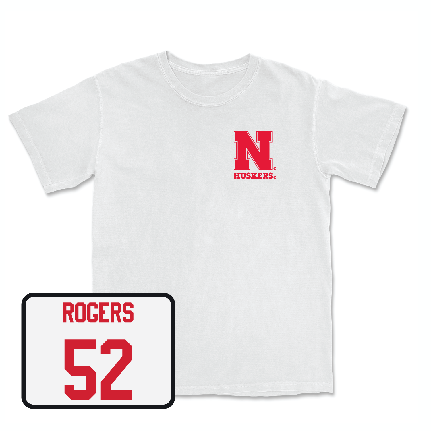 White Football Comfort Colors Tee Large / Dylan Rogers | #52