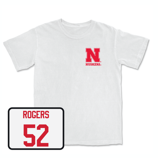 White Football Comfort Colors Tee Youth Small / Dylan Rogers | #52