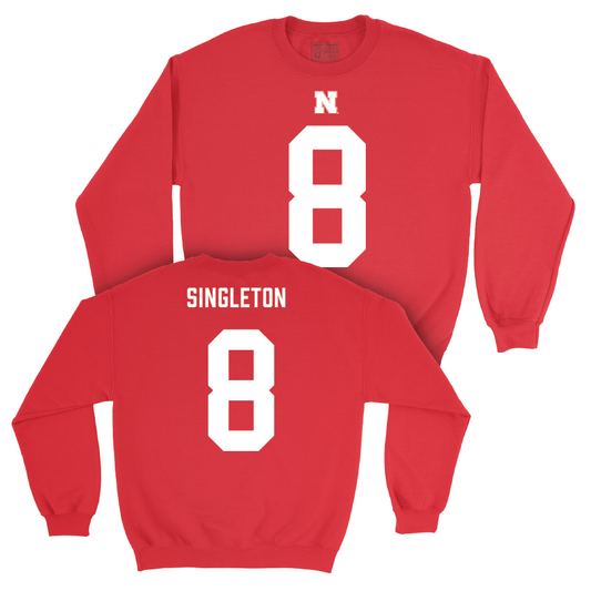 Nebraska Football Red Shirsey Crew - Deshon Singleton | #8 Youth Small